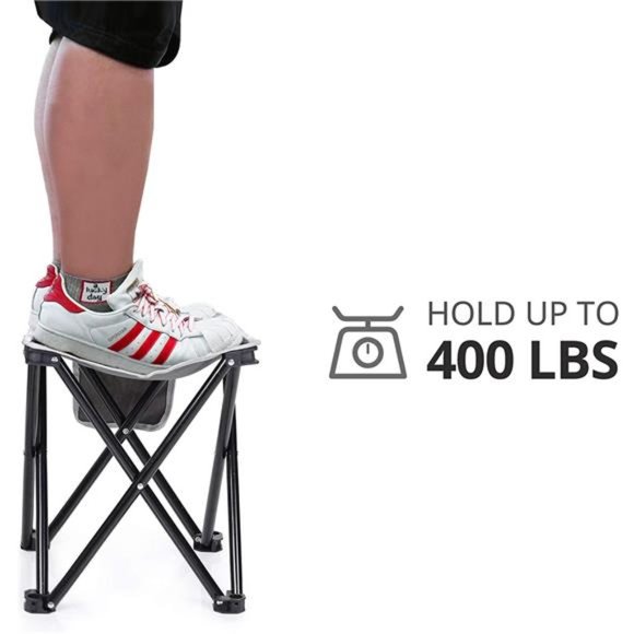 2 Pack Camping Stool,13.8 Inch Portable Folding Stool for Outdoor Walking Hiking - Picture 4 of 6